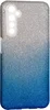 Силиконовый чехол Glitter Colors для Realme 6 / 6s градиент серебро-голубой