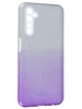 Силиконовый чехол Glitter Colors для Realme 6 / 6s градиент серебро-сиреневый
