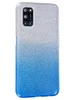 Силиконовый чехол Glitter Colors для Oppo A52 / A72 градиент серебро-голубой