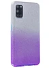 Силиконовый чехол Glitter Colors для Oppo A52 / A72 градиент серебро-сиреневый