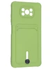 Силиконовый чехол Pocket для Xiaomi Poco X3 (Pro) неоново-зеленый