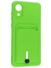 Силиконовый чехол Pocket для Samsung Galaxy A03 Core неоново-зеленый