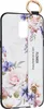 Силиконовый чехол Flower для Samsung Galaxy A6+ 2018 A605G Цветущая роза (с ручкой) белый