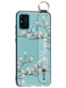 Силиконовый чехол Flower для Huawei Honor 9A Цветение магнолии (с ручкой) голубой