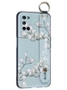 Силиконовый чехол Flower для Oppo A52 / A72 Цветение магнолии (с ручкой) голубой