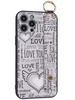 Силиконовый чехол Flower для iPhone 12 Pro Max Love серый