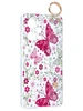 Силиконовый чехол Flower для Xiaomi Redmi Note 12 Pro 5G Розовые бабочки (с ручкой) прозрачный