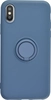 Силиконовый чехол Stocker для iPhone X, XS, 10 синий с кольцом