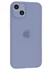 Тонкий пластиковый чехол Slim для iPhone 13 голубой матовый
