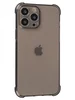 Силиконовый чехол Alfa clear strips для iPhone 13 Pro Max прозрачный черный