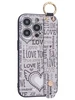 Силиконовый чехол Flower для iPhone 14 Pro Love серый