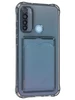 Силиконовый чехол Card Case для Xiaomi Redmi Note 8 (2021) прозрачный черный