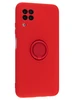 Силиконовый чехол Stocker Plus для Huawei P40 Lite красный с кольцом