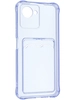 Силиконовый чехол Card Case для Realme C30 / Narzo 50i Prime сиреневый