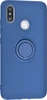 Силиконовый чехол Stocker для Xiaomi Mi 8 синий с кольцом