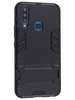 Пластиковый чехол Stand case для Vivo Y12 / Y17 черный с подставкой
