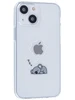 Силиконовый чехол Clear для iPhone 13 mini спящий коала