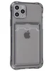 Силиконовый чехол Card Case для iPhone 11 Pro прозрачный черный