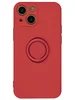 Силиконовый чехол Stocker edge для iPhone 13 mini красный с кольцом
