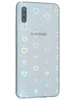 Силиконовый чехол White heart для Samsung Galaxy A50 / A30s прозрачный