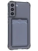 Силиконовый чехол Card Case для Samsung Galaxy S22 Plus прозрачный черный