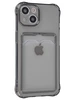 Силиконовый чехол Card Case для iPhone 14 прозрачный черный