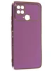 Силиконовый чехол Electroplate case для Xiaomi Poco C40 розово-сиреневый