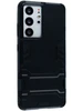 Пластиковый чехол Stand case для Samsung Galaxy S21 Ultra 5G черный с подставкой