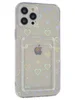 Силиконовый чехол White heart на iPhone 12 Pro Max с вырезом под карту