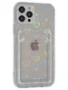 Силиконовый чехол White heart на iPhone 12 Pro с вырезом под карту