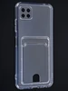 Силиконовый чехол Cardhold для Samsung Galaxy A22s 5G прозрачный (с вырезом для карт)