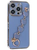 Силиконовый чехол Kitniss на iPhone 14 Pro лиловый с браслетом