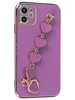 Силиконовый чехол Kitniss на iPhone 11 розовый с браслетом