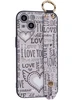 Силиконовый чехол Flower для iPhone 13 Love серый