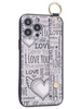 Силиконовый чехол Flower для iPhone 13 Pro Max Love серый