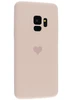 Силиконовый чехол Silicone Hearts для Samsung Galaxy S9 G960 песочно-розовый