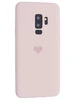 Силиконовый чехол Silicone Hearts для Samsung Galaxy S9+ G965 песочно-розовый