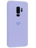 Силиконовый чехол Silicone Hearts для Samsung Galaxy S9+ G965 сиреневый