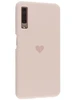 Силиконовый чехол Silicone Hearts для Samsung Galaxy A7 2018 A750F песочно-розовый