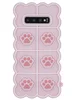 Силиконовый чехол Pop it для Samsung Galaxy S10+ G975 Лапки розовый