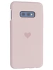 Силиконовый чехол Silicone Hearts для Samsung Galaxy S10e G970 песочно-розовый