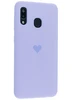 Силиконовый чехол Silicone Hearts для Samsung Galaxy A30 / A20 сиреневый