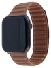 Ремешок Leather Link для Apple Watch 42, 44, 45, Ultra, Ultra 2 магнитный коричневый