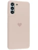 Силиконовый чехол Silicone Hearts для Samsung Galaxy S21 Plus 5G песочно-розовый