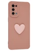 Силиконовый чехол 3D Сердце для Oppo Reno 5 розовый