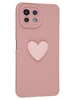 Силиконовый чехол 3D Сердце для Xiaomi Mi 11 Lite / Xiaomi 11 Lite 5G NE розовый