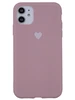 Силиконовый чехол Warm heart для IPhone 11 карамельный розовый