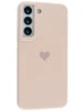 Силиконовый чехол Silicone Hearts для Samsung Galaxy S22 песочно-розовый
