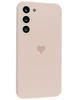 Силиконовый чехол Silicone Hearts для Samsung Galaxy S23 Plus песочно-розовый