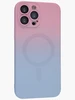 Силиконовый чехол Gradient для iPhone 13 Pro Max розово-голубой (для Magsafe)